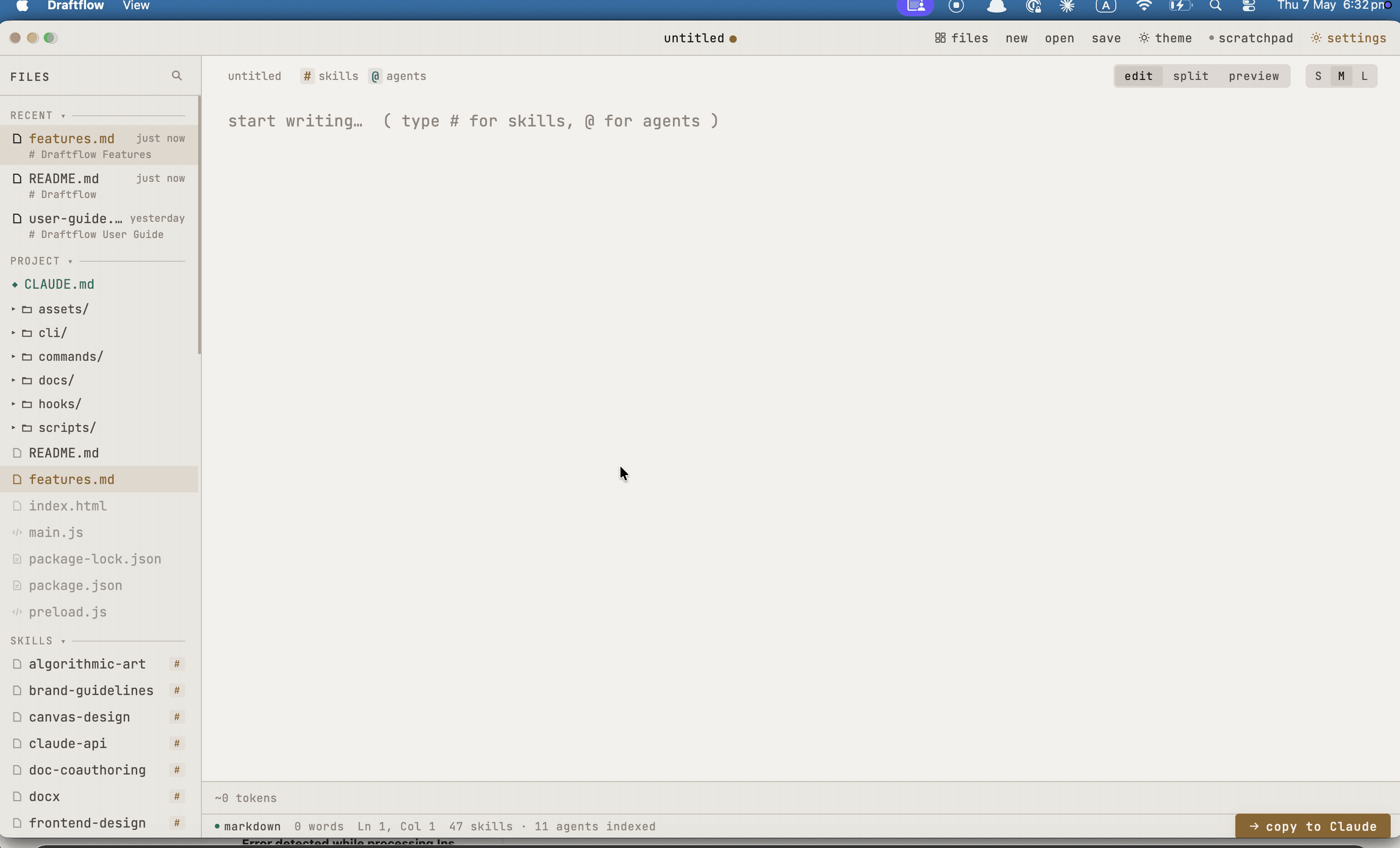 Draftflow in action